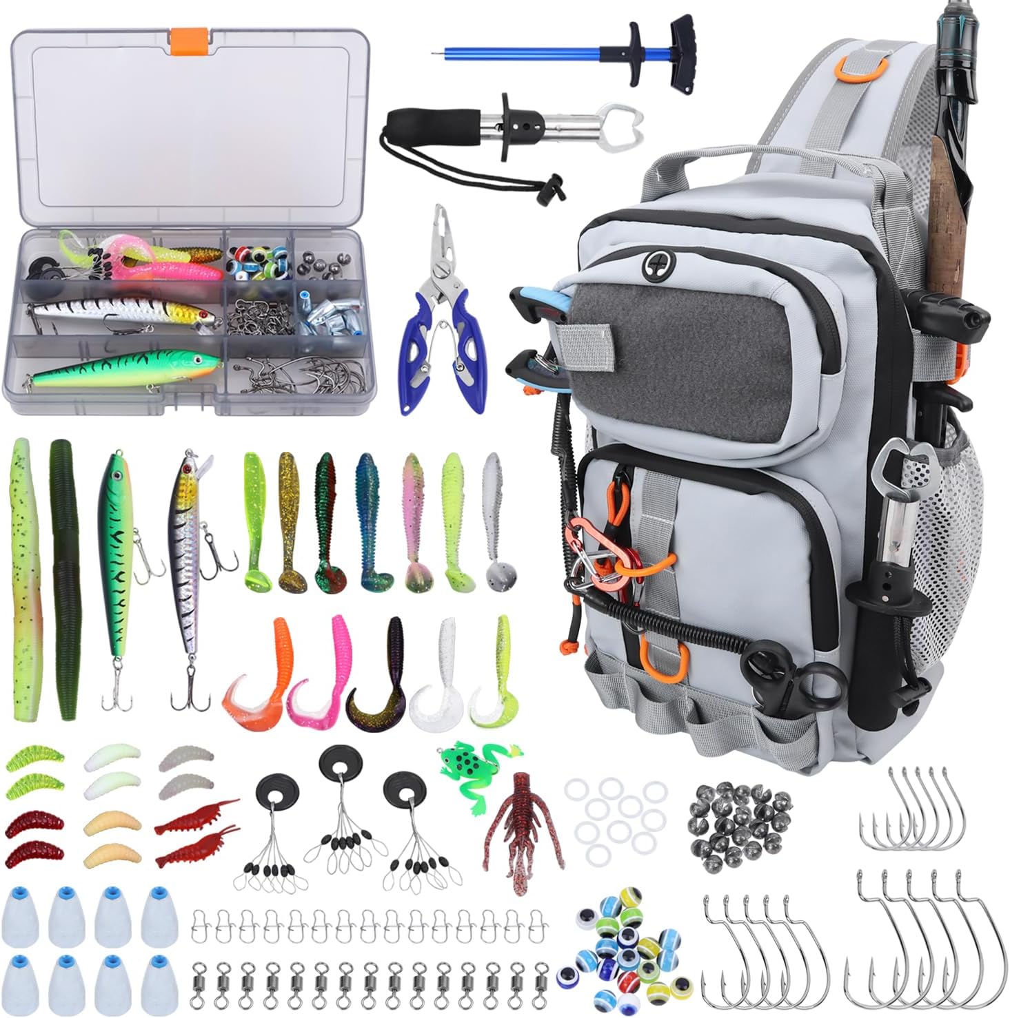 712JbRSRVTL._AC_SL1500_.jpg Fishing Backpack with Tackle Box - Image 1