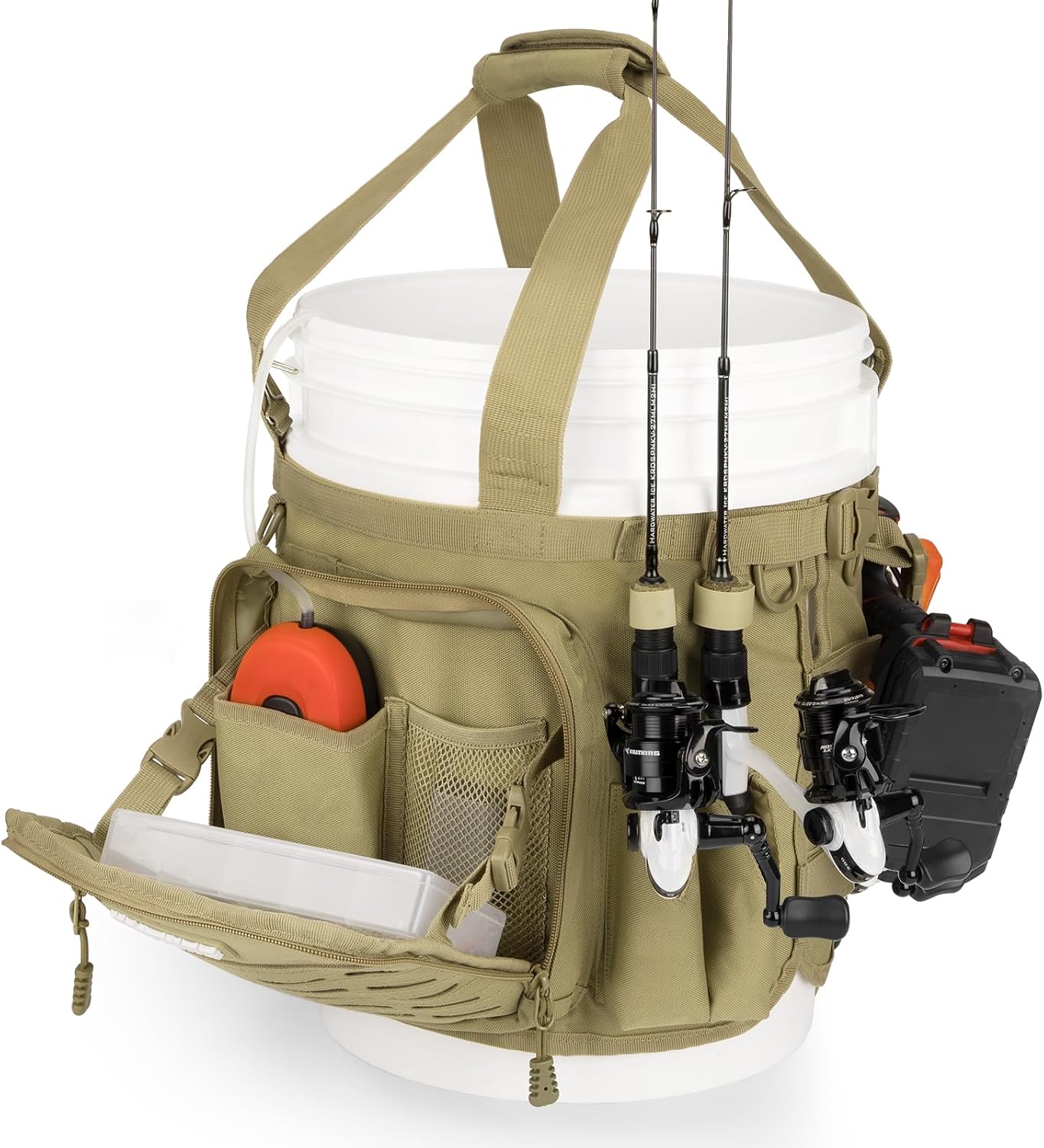 71Og7dIUvxL._AC_SL1500_.jpg 5-Gallon Bucket Storage Bag, Ice Fishing Gear Bag - Image 1